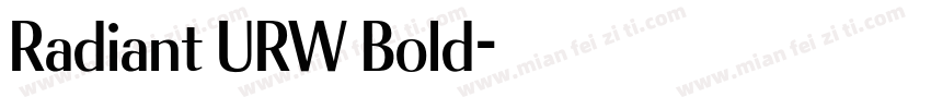 Radiant URW Bold字体转换